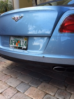 Bentley bumper damage before repair